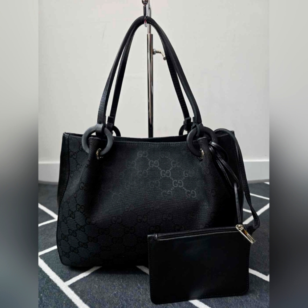 GUCCI Tote Bag  Canvas black